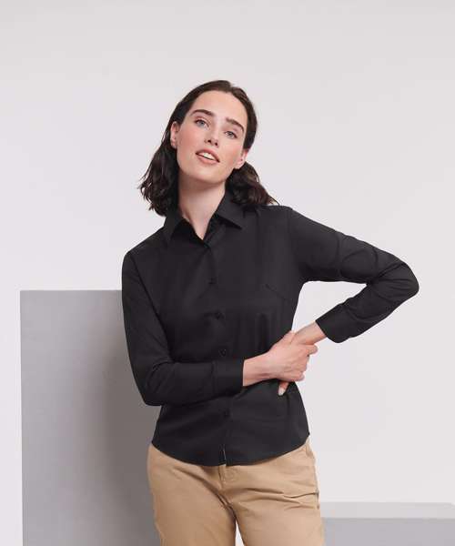 Women's long sleeve easycare Oxford shirt