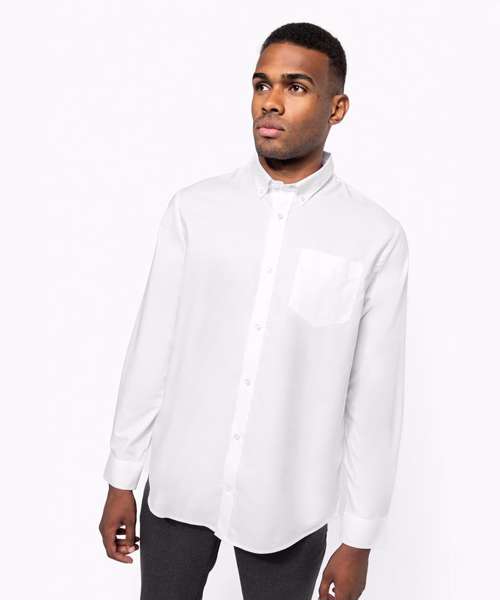 Men's long-sleeved Oxford shirt